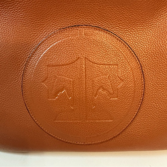 Tucker Tweed Equestrian Manor Tote Signature Logo Shoulder Bag Chestnut - Picture 4 of 10